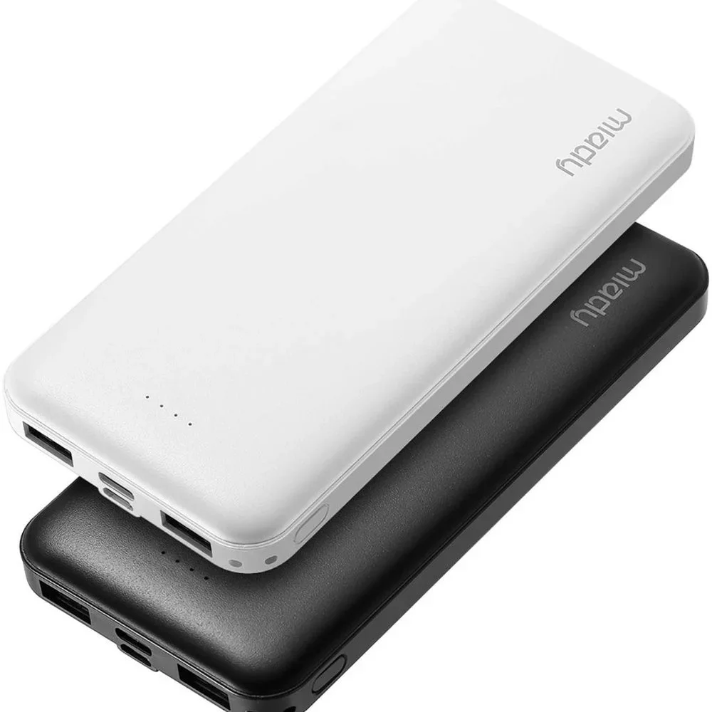 2-Pack Miady 10000mAh Dual USB Portable Charger, Fast Charging Power Bank